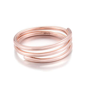 Bague de couple Qi Song, bijoux fins sur mesure, originalité coréenne, trois vies, mariage, banquet, bague en or 18 carats, bagues de fiançailles - Product Image 1