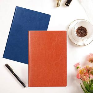 Bulk Sell Custom Softcover A5 Personalized Printed <b>Lined</b> Note Book PU Leather Journal Business <b>Notebooks</b> 100 Sheets Embossed - Product Image 2