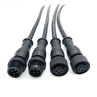 Câble étanche en PVC M12 2*0,5 mm² Connecteur d'alimentation LED mâle et femelle pour meubles intelligents Connecteur LED