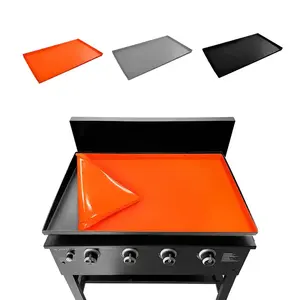 Herbruikbare Anti-Aanbaklaag Food-Grade Bbq Grill Mat Grill Mat Siliconen Beschermhoes Grote Siliconen Grill Matten Voor Buiten Grill