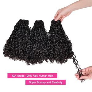 Extensions de cheveux vierges humains brésiliens, mèches de cheveux vietnamiens bouclés Pixie, double trame, cuticules alignées, 10 à 22 pouces - Product Image 6