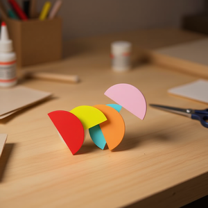 Base in Legno a Mezza Luna Ilan 3,5 Cm Multicolore 12 Pezzi - Product Image 1