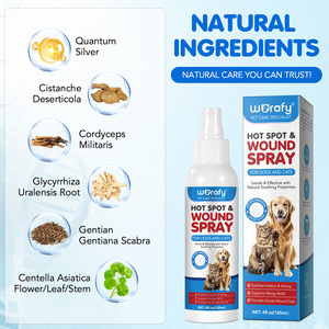 WORAFY Apaise les irritations, les démangeaisons, soulagement antimicrobien, guérit les plaies chaudes des animaux de compagnie, <span class=keywords><strong>spray</strong></span> <span class=keywords><strong>cicatrisant</strong></span> pour chiens et chats - Product Image 2