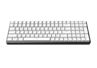 Keyboard Gaming Nirkabel Mekanik RGB Backlit 100-Tombol USB Type-C Casing Putih Transparan Plastik ABS Dapat Diprogram