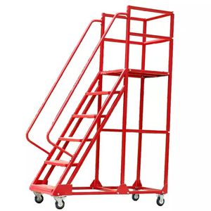 Kho thép an toàn cán di động nền tảng thang với tay vịn - Product Image 2