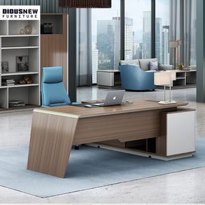 Muebles de oficina modernos-<span class=keywords><strong>Escritorio</strong></span> ejecutivo de lujo <span class=keywords><strong>Escritorio</strong></span> de ordenador en forma de L Muebles de negocios de madera con cajones y estantes - Product Image 2