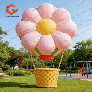 Ballon à <span class=keywords><strong>air</strong></span> chaud <span class=keywords><strong>gonflable</strong></span> géant à motif floral personnalisé pour salons professionnels et grandes inaugurations - Product Image 2