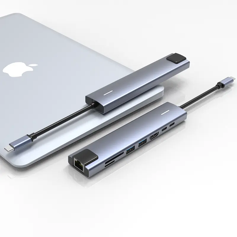 USB Type C Hub Dock For MacBook Pro Air Adapter 4K HDTV Hub USB 3.0 Card Reader Laptop Docking Station USB Hubs