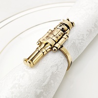 Anneaux de serviette de Noël en métal Casse-Noisette Garde d'honneur en stock