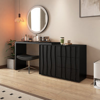 Coiffeuse moderne rétro en bois, style simple, avec tiroirs amovibles et extensibles, grand rangement, meuble de chambre