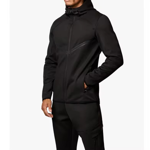 Người đàn ông Hoodies và mồ hôi quần đặt Jogger Sweatpants thiết lập người đàn ông hoodie phù hợp với <span class=keywords><strong>2</strong></span> miếng Zip Up hoodie người đàn ông - Product Image 1