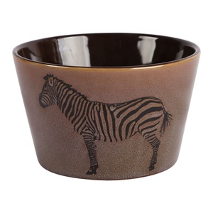 Hoge Kwaliteit Luxe Keramische Afrikaanse Zebra Reactie Glazuur Thuis Keramische Kom - Product Image 2