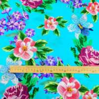 Kain Tenun Linen Organik 100% Ramah Lingkungan Motif Bunga Latar Belakang Biru Gaun Wanita Kemeja Rok Gaya Cina Baru Panjang