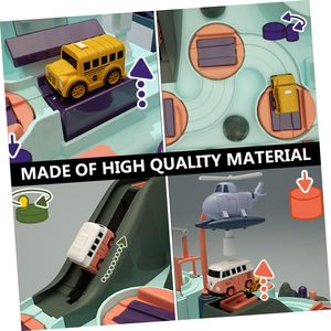 26CM 6 Button Educational ABS Plastic Car Adventure Race Track Toy with 4 <b>Mini</b> Cars - Product Image 5