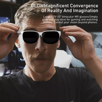 Lunettes VR intelligentes 4K 3D AR noires et grises, cinéma portable, appareils intelligents en fibre optique pour le Metaverse, compatible avec les drones et les projecteurs, matériel AR