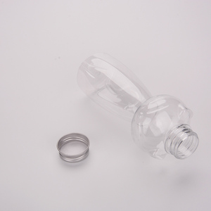 500ml plastik <span class=keywords><strong>PET</strong></span> şişe sevimli kedi şekli tasarım meşrubat dolum makinesi ambalaj geniş ağız meyve suyu şişesi ile Metal kapak OEM hizmeti kabul - Product Image 6