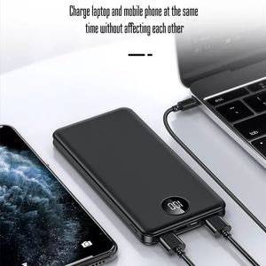 Banque d'alimentation <span class=keywords><strong>externe</strong></span> à affichage numérique personnalisé, double USB 5V3A PD 22.5W, charge rapide, 10000 mAh pour téléphone - Product Image 3