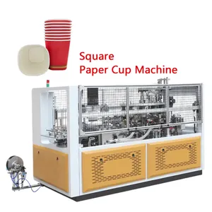 Food Packing Full Automatic Instant Noodle Ice Cream Salad Disposable Kraft Square Paper Bowl Making Machine Price