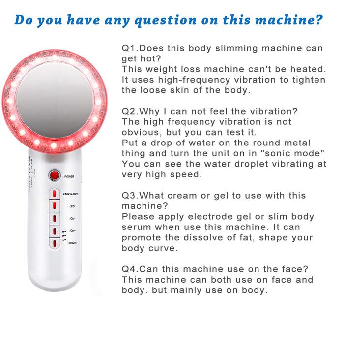 3 In 1 Ultrasonic Beauty Massager 1 MHz Infrared Ultrasonic EMS Beauty Device