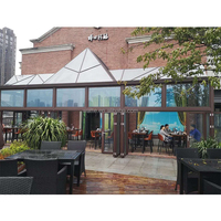 Style moderne personnalisé véranda pour terrasse extérieure cadre en alliage d'aluminium autoportant isolant avec serre pour les loisirs en plein air