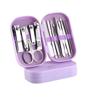 Ensemble de 14 outils de beauté en acier inoxydable avec logo personnalisé, pour manucure et pédicure, professionnel, portable, pour soins des ongles - Product Image 4