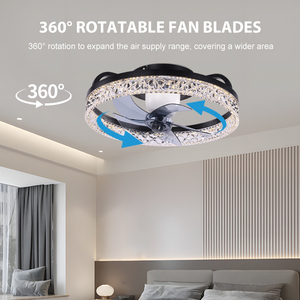 Nouvelle Arrivée - Ventilateur de Plafond LED de Style Nordique pour Chambre à Coucher, Type de Montage IPX0, 14 Pouces, W25001, Lampe Ventilateur W25001 - Product Image 2