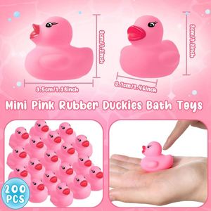 Mini in Bulk Squeaky Rubber Ducks <b>Bath</b> Toys Tiny Float Bathtub Duckies Baby Shower Party Favor for Birthday Car Decor Supplies - Product Image 3