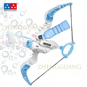 Zhengguang Toys Kids 2 em 1 Electric Bow Arrow Toy Bubble Machine Novidade Verão Outdoor Electric Bubble Gun Toys