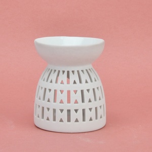 Porselen dekorasyon seramik Tealight tutucu yağ yakıcı balmumu mum yakıcı isıtıcı difüzör aromalı uçucu yağ seramik brülör - Product Image 5