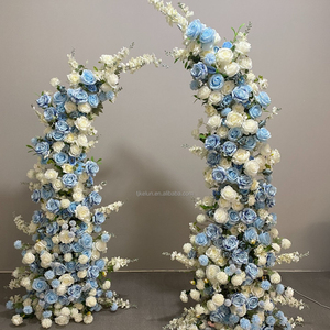 L-HFA014 Wholesale Artificial <b>Flowers</b> Wedding Arch Heart Shape <b>Flower</b> Arch Backdrop Arrangement for Event Decoration - Product Image 6