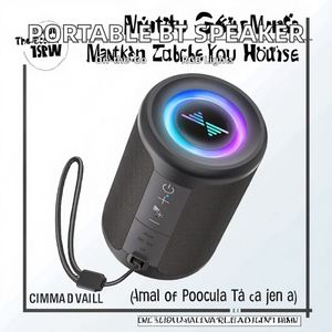 ลำโพงบลูทูธสเตอริโอแบบพกพาขนาดเล็ก พร้อมไฟ RGB LED เชื่อมต่อผ่าน Type C, AUX, การ์ด TF กำลังขับ 5 วัตต์ ใช้พลังงานจากแบตเตอรี่ - Product Image 2