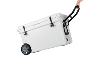 Rotomolded <strong>Cooler</strong> <strong>Box</strong> with Big <strong>Wheels</strong> Ice <strong>Box</strong> Camping <strong>Cooler</strong> Ice Chest for Fishing Marine - Product Image 3