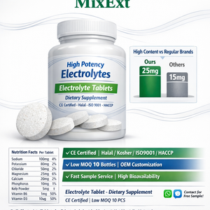 MixExtract OEM Sugar-Free Electrolyte Hydration Tablets with Vitamin B6 &amp; D3 Sports Nutrition <strong>Supplement</strong> for Adults - Product Image 4