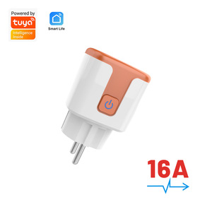 Enchufe inteligente naranja Tuya WiFi con estándar europeo ABS plástico 16A corriente nominal Control remoto temporizador interruptor de idioma enchufe de la UE - Product Image 3