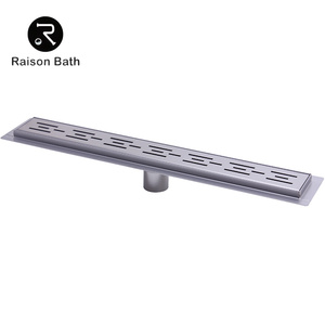 Drenaje de Piso Rectangular Moderno de Acero Inoxidable 304 Cromado, Rejilla Oculta Anti-Olor para Balcones y Hoteles, de Larga Duración - Product Image 3