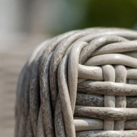 Ensemble de canapés d'angle en rotin d'extérieur, groupe de sièges d'hôtel, mobilier de patio en osier dernier cri, canapé de jardin en forme de U avec table foyer