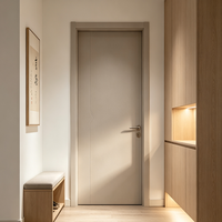 Puerta Interior de Madera Sólida QI TAI YX2501 Gris Marroquí-1, Aislamiento Acústico, Diseño Minimalista para Sala de Estar, Dormitorio, Apartamento
