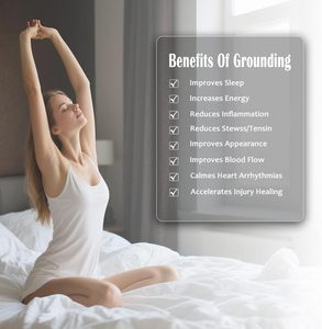 Nữ Hoàng Kích Thước Màu Đen Bông Bạc Fibre Nền Đất Cho Nối Đất Tấm Cải thiện Giấc Ngủ Sức Khỏe Đồng Bằng Được Trang Bị Tấm 60 80 15 - Product Image 5