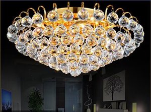 Lustre de plafond en cristal JYLIGHTING pour salon, lustre de plafond doré de luxe pour chambre à coucher - Product Image 6