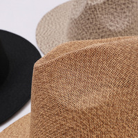 Nouvelle Arrivée Été – Chapeau Fedora en Polyester Tressé Multicolore pour Femme – Simple, Décontracté, Protection Solaire Extérieure