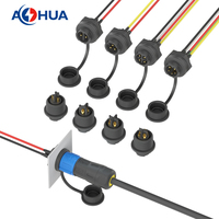 AOHUA Haute Qualité 2 + 3Pin Prise de Signal d'Alimentation K15 Assemblage Mâle Femelle Connecteur de Câble IP68 LED Connecteur pour Projet d'Éclairage