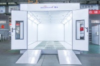 Cabine de peinture et de pulvérisation haute performance avec système centrifuge à 3 ventilateurs, four de cuisson professionnel chauffé au diesel