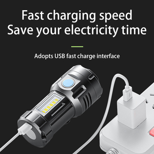 Cao lumens chiến thuật Sạc đèn pin mạnh mẽ LED torchlight ngoài trời ABS với nam châm đa chức năng đèn pin - Product Image 5