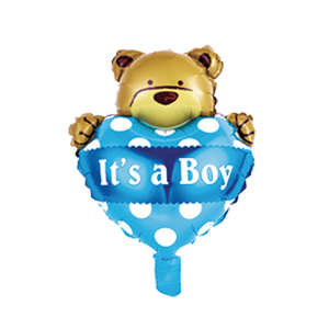 Mini handheld gender reveal it's a Boy Girl Foil Balloons for baby bear birthday party decoration baby shower balloon boy girl - Product Image 2