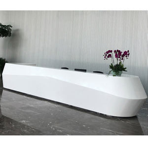 Recepción cosmética redonda personalizada Escritorio de recepción de hospital Mesa redonda de <span class=keywords><strong>recepcionista</strong></span> de hotel Mostrador médico - Product Image 4