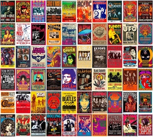 Custom Vintage Rock <strong>Band</strong> <strong>Posters</strong> 70s 80s 90s Retro Concert Prints <strong>Poster</strong> for Bedroom Wall Art Decor Album Cover Collage <strong>Poster</strong> - Product Image 1