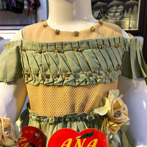 Vestido de encaje con banda para el pelo para niña, elegante - Product Image 3