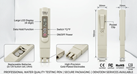 Stylo testeur numérique 5-en-1 pour pH et température de l'eau |   Compteur à écran LCD rétroéclairé pour l'eau potable, les aquariums, les piscines et l'hydroponie