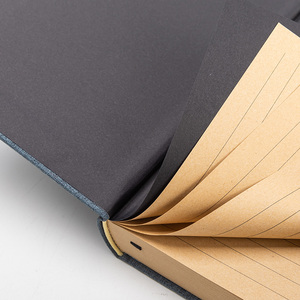 Premium <strong>A4</strong> <strong>Planner</strong> Linen Hardcover Sewing Bound Paper &amp; Fabric Cover Notebook Set with Gold Foil Stamping and Elastic Band - Product Image 5