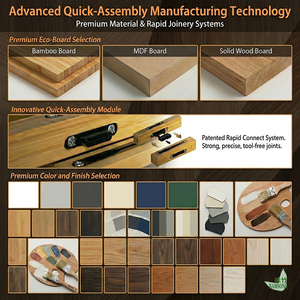 Mobili da <span class=keywords><strong>Bagno</strong></span> Ecologici in Bambù da Parete - Pronta Consegna dal Magazzino USA, Soluzione Salvaspazio per Articoli da Toeletta e Asciugamani - Product Image 6